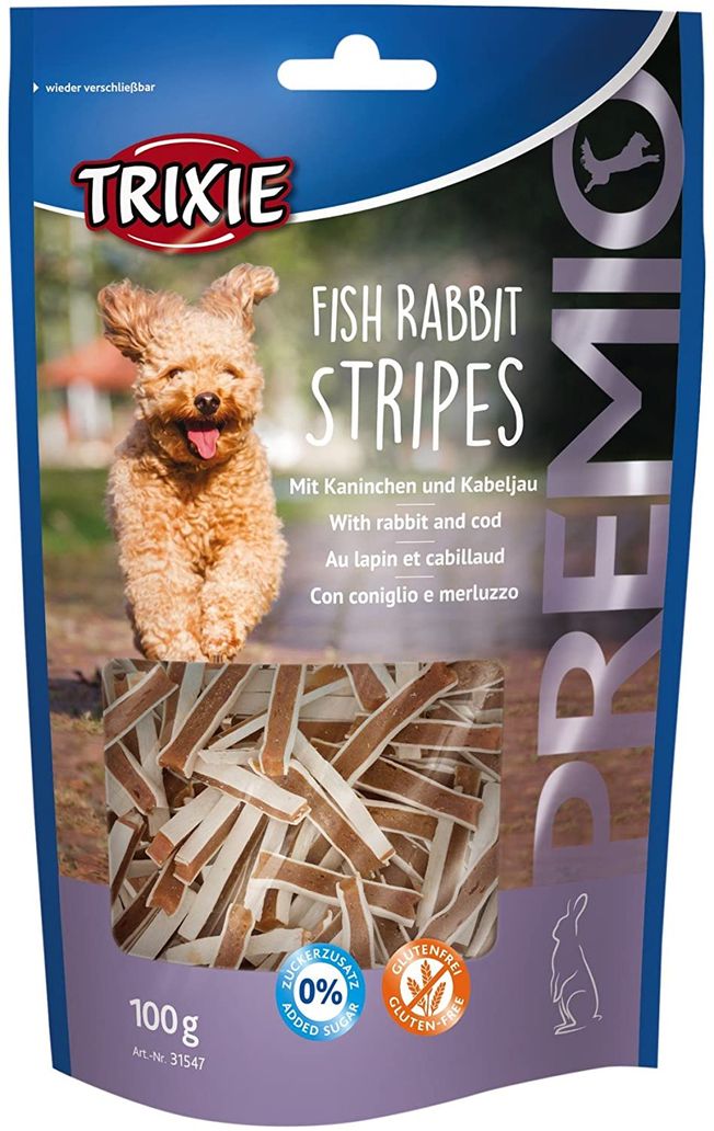 TRIXIE PREMIO Fish Rabbit Stripes, 100 g 
