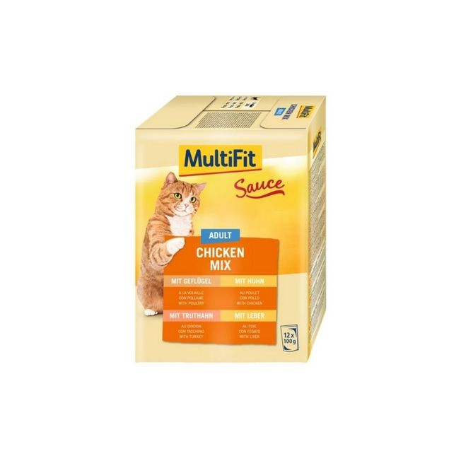  MultiFit Cat Adult Chicken Mix v omaki, 12x100g
