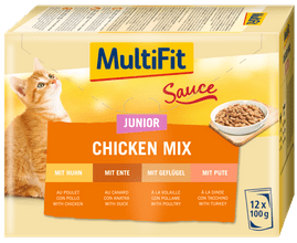 MultiFit Junior Chicken MIX v omaki 12x100g
