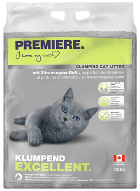Premiere Excellent Pesek za mačke Limonska trava,12 kg