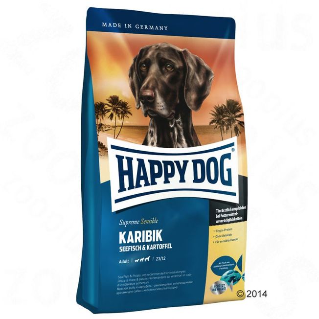 Happy Dog Supreme Karibik – Z dragocenimi morskimi ribami, idealno za alergike.