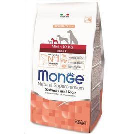 Monge Natural Super Premium: Mini Adult Salmon & Rice