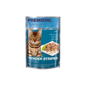 ​Premiere Cat Tender Stripes Postrv, 85g vrečka