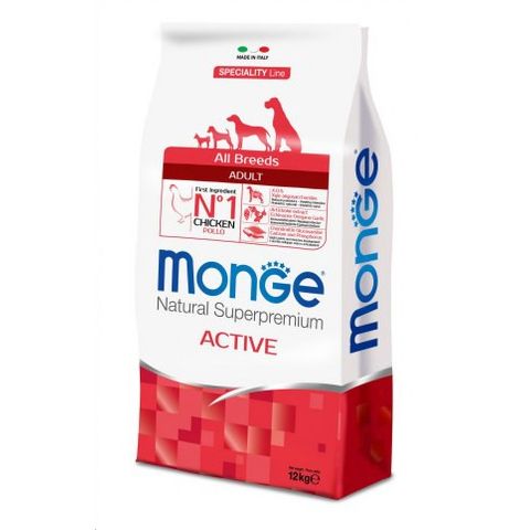 Monge Natural Super Premium: Adult Active, Z XOS PREBIOTIKI!