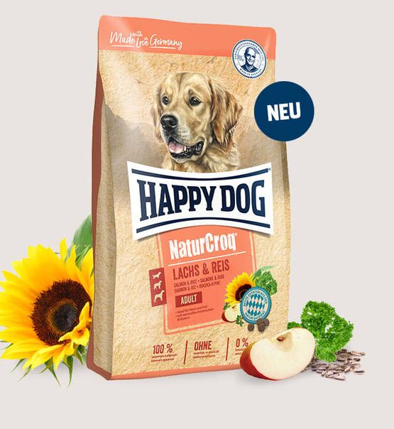 Happy Dog NaturCroq - Losos & Riž, ZA KOŽO IN DLAKO